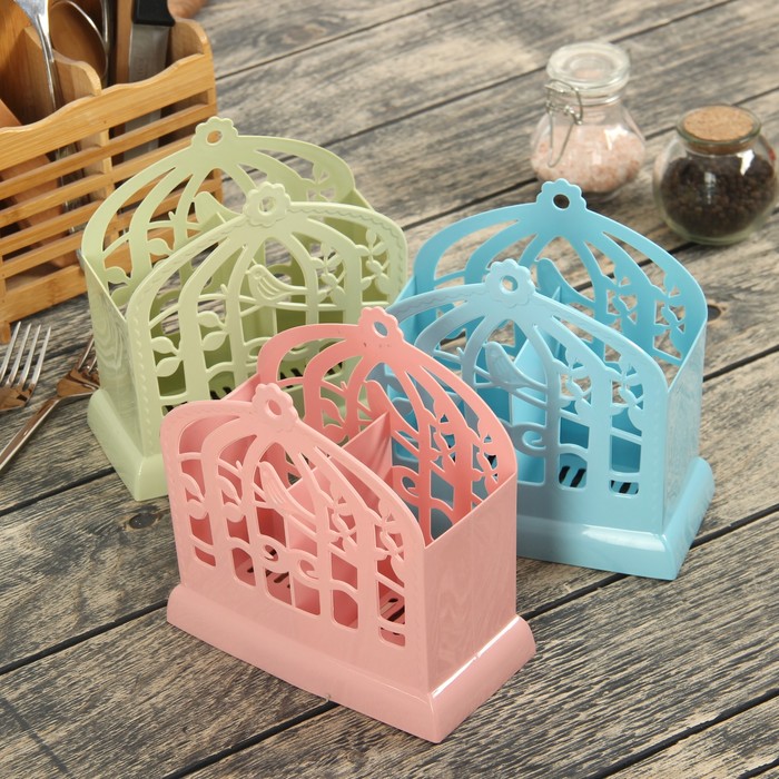 Сушилка для столовых приборов 2 отделения, цвета МИКС