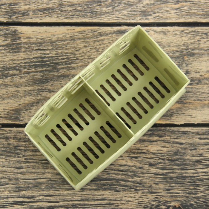 Сушилка для столовых приборов 2 отделения, цвета МИКС