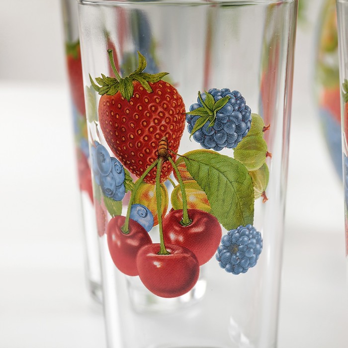 Набор питьевой "Ягодный сезон", 7 предметов: кувшин 1,5 л, 6 стаканов 230 мл, цвет МИКС