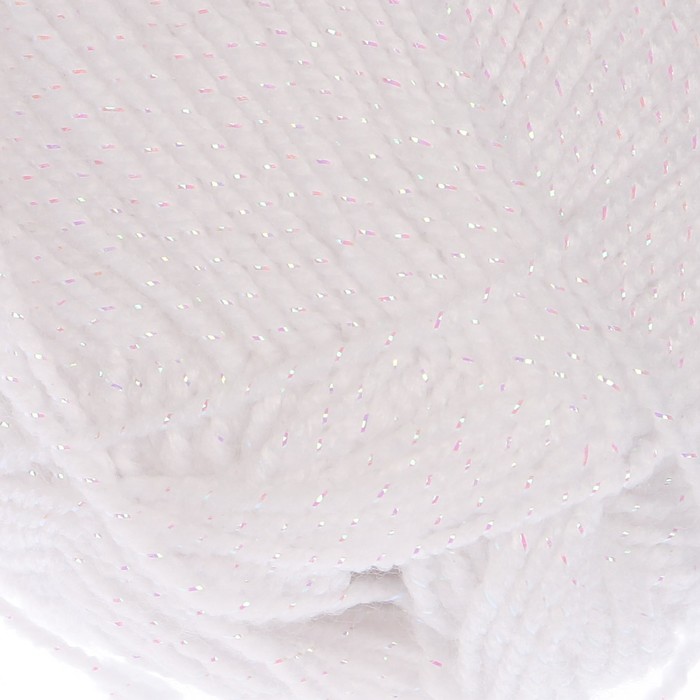 Пряжа Madame Tricote Paris "GOLDEN" 94% акрил, 6% метал/370м/100гр (белый)