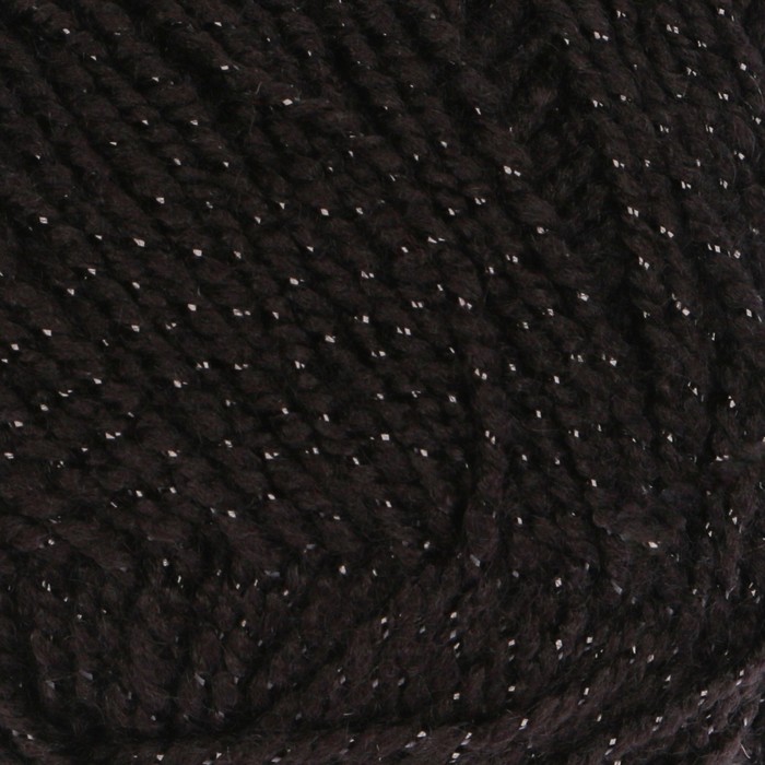 Пряжа Madame Tricote Paris "GOLDEN" 94% акрил, 6% метал/370м/100гр (черный)