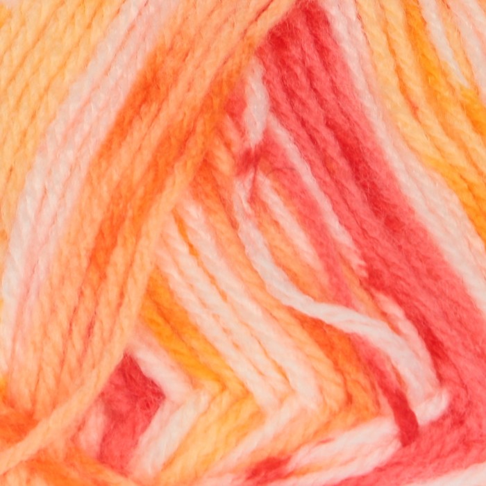 Пряжа Madame Tricote Paris "Magic Baby" 100 % акрил 360м/100гр (бел/крас/оранж)