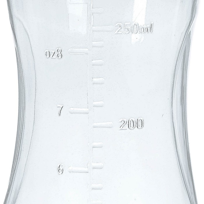 Бутылочка для кормления детская приталенная, 250 мл, от 0 мес., цвет белый