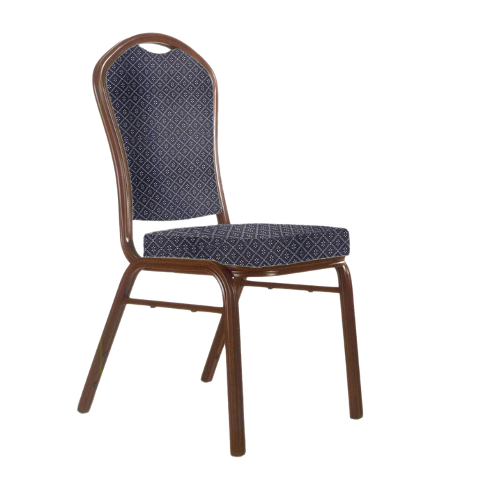Банкетный стул "Браун" 25 мм, каркас коричневый, обивка ромб синий