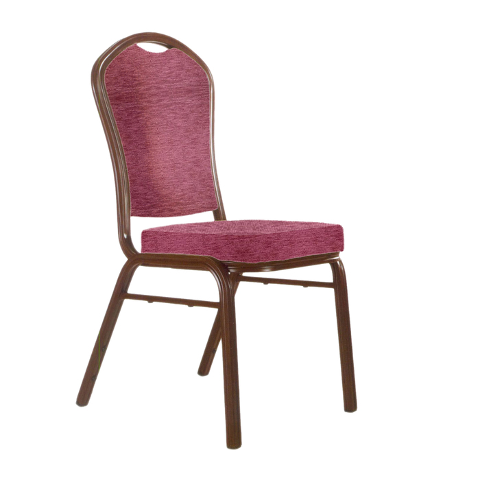 Банкетный стул "Браун" 25 мм, каркас красное дерево, обивка шенилл буро-малиновый