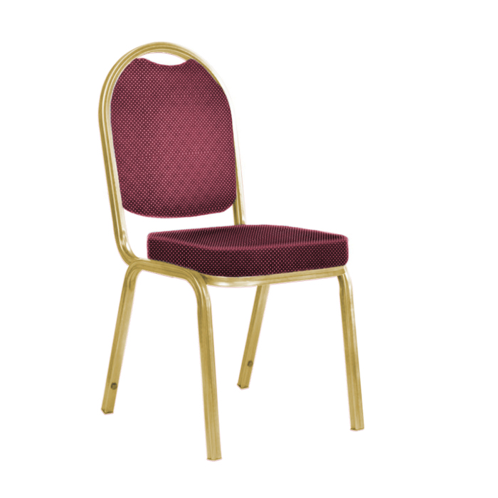 Банкетный стул "Азия" 20 мм, каркас золото, обивка корона красная