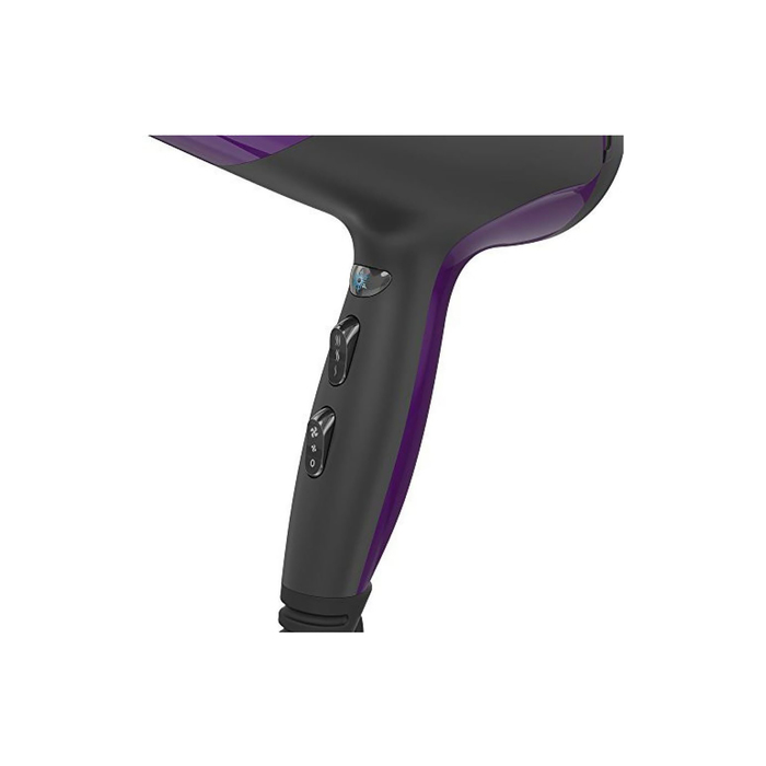 Фен Remington D3190, 2200 Вт, 2 скорости, 3 режима, холодный обдув, шнур 1.8 м, фиолетовый