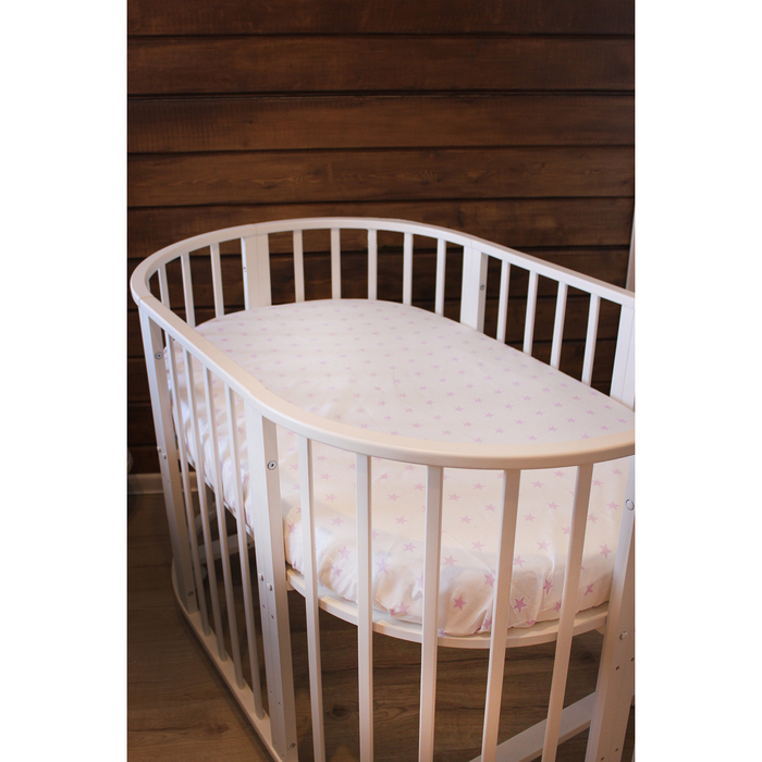 Простыня круглая на резинке "Фиолетовые звёзды", диаметр 75 см