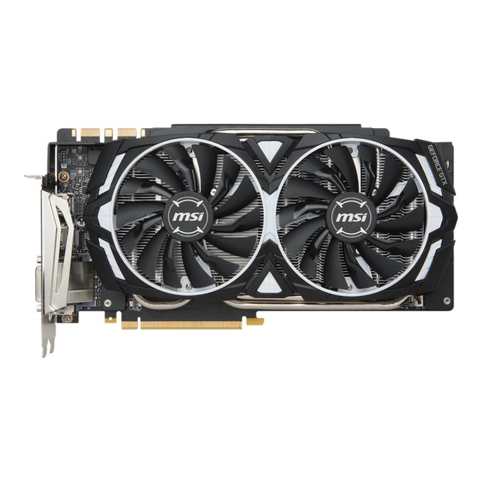 Видеокарта MSI GeForce GTX 1080Ti ARMOR OC 11G,352bit,GDDR5X,1531/11016,DVI,HDMI,DP