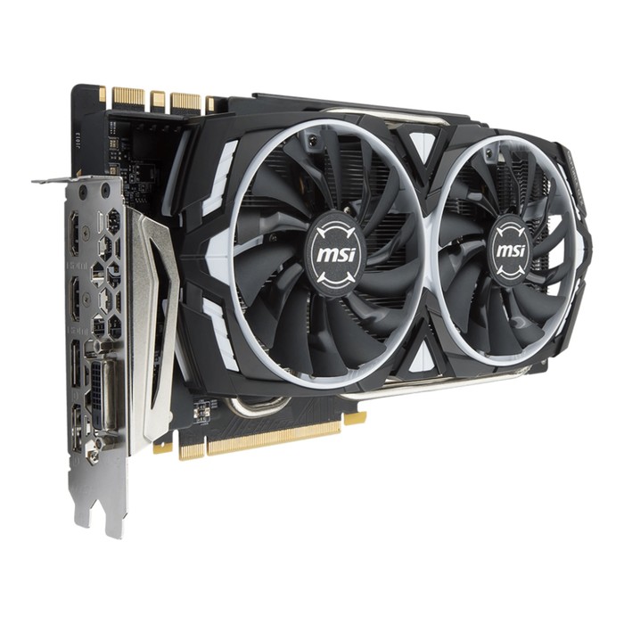 Видеокарта MSI GeForce GTX 1080Ti ARMOR OC 11G,352bit,GDDR5X,1531/11016,DVI,HDMI,DP