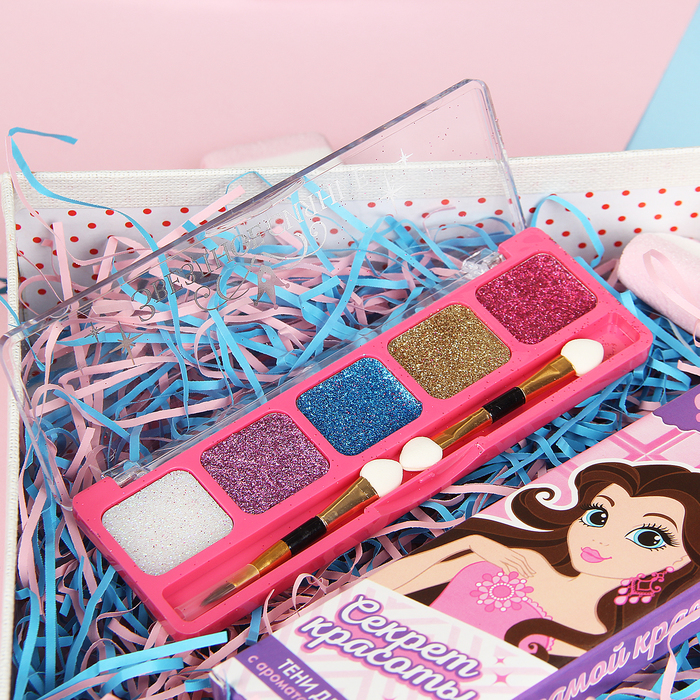 Тени детские для девочек "Секрет красоты", 5 цветов по 1,5 г