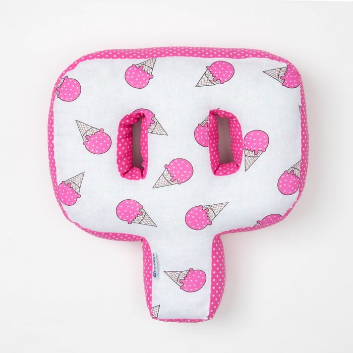 Мягкая буква подушка "Ф" 35х33 см, розовый, 100% хлопок, холлофайбер