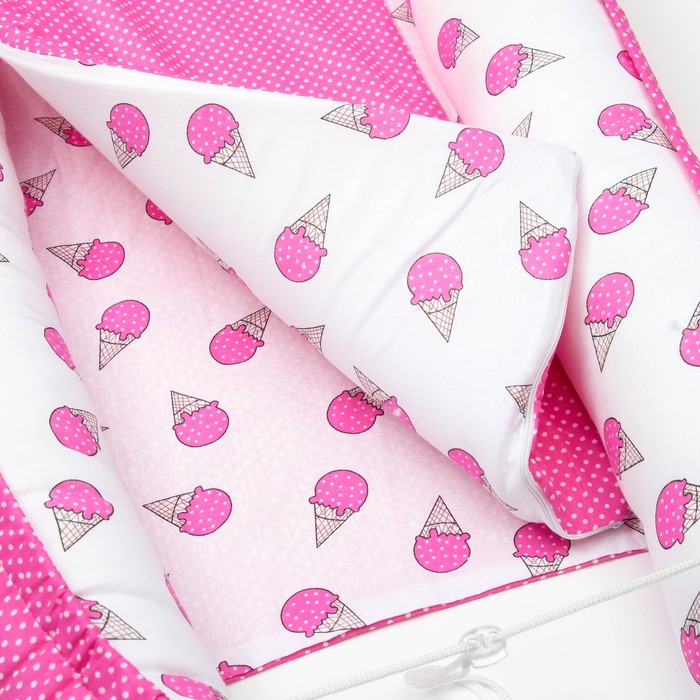 Бэби-гнёздышко, 60х90 см, розовый, 100% хлопок