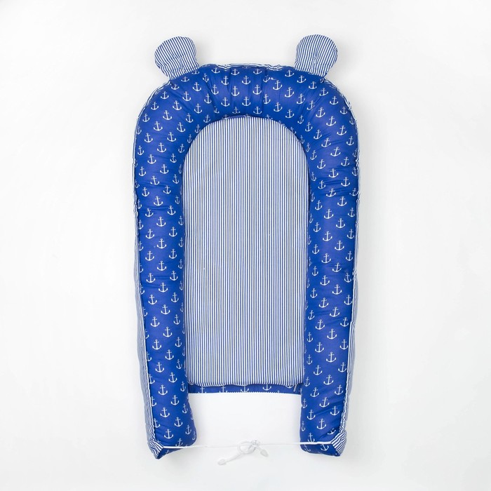 Бэби-гнёздышко, 60х90 см, синий, 100% хлопок