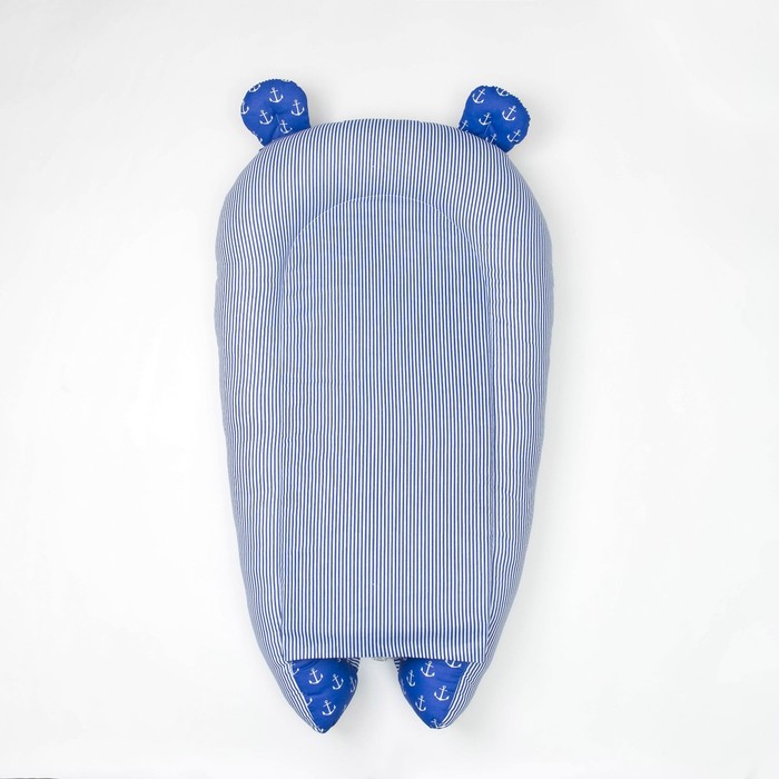 Бэби-гнёздышко, 60х90 см, синий, 100% хлопок