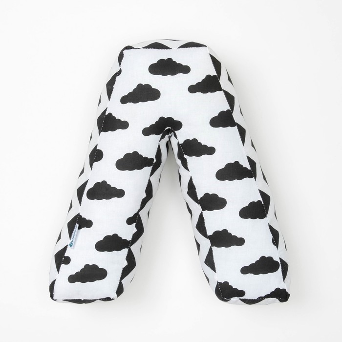 Мягкая буква подушка "Л" 35х35 см, белый, 100% хлопок, холлофайбер