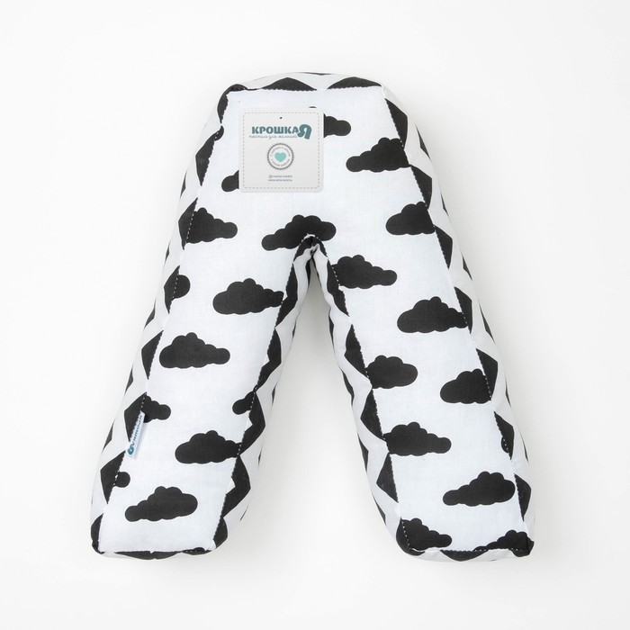 Мягкая буква подушка "Л" 35х35 см, белый, 100% хлопок, холлофайбер