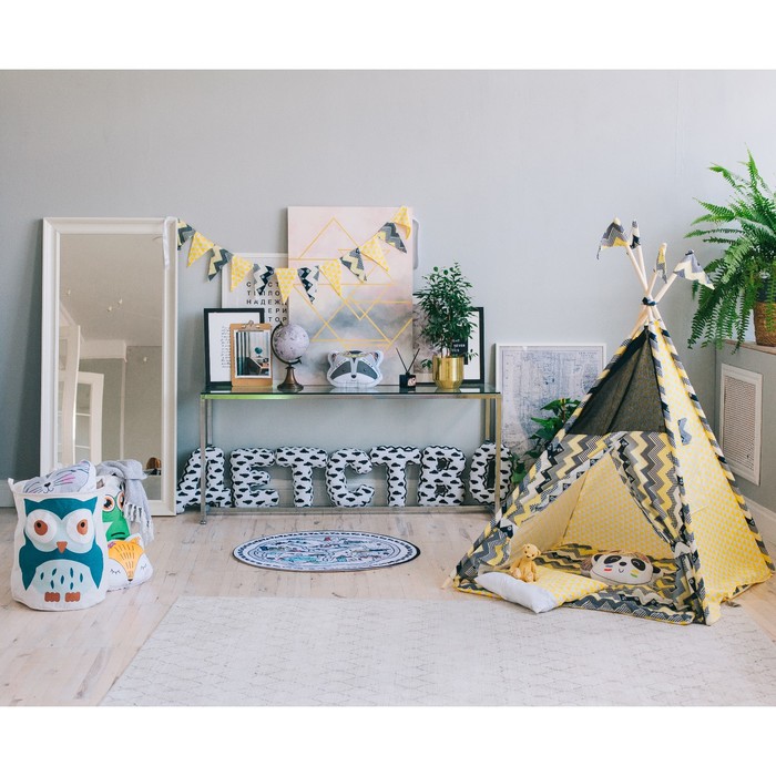 Мягкая буква подушка "В" 35х28 см, белый, 100% хлопок, холлофайбер