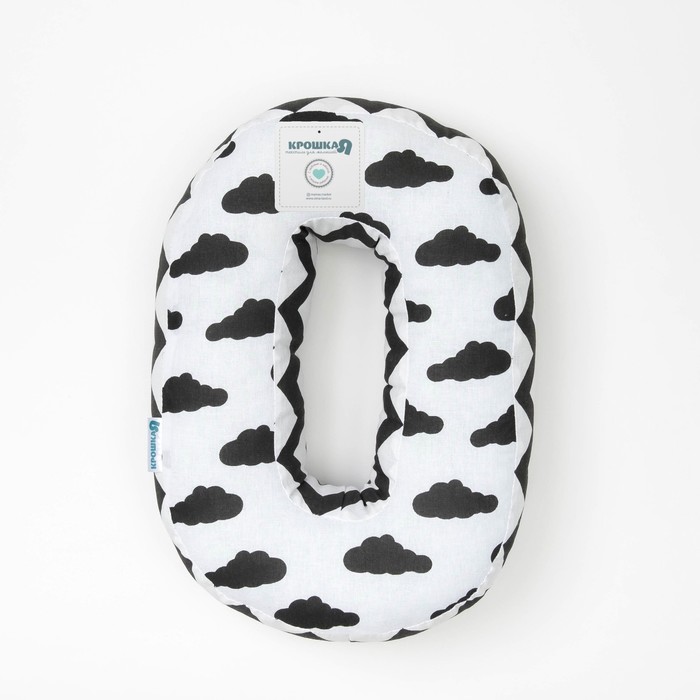 Мягкая буква подушка "О" 35х24 см, белый, 100% хлопок, холлофайбер