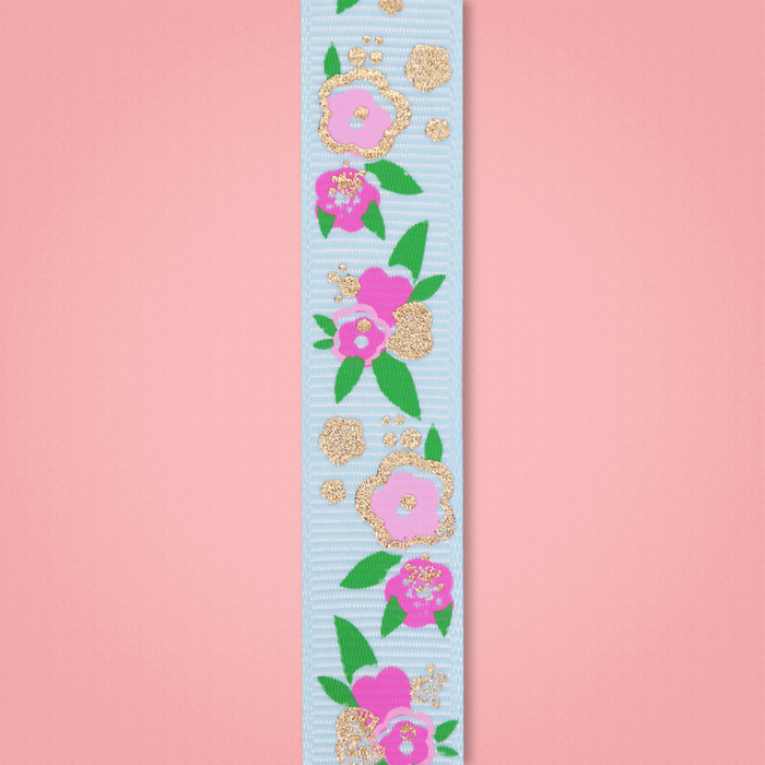 Лента декоративная репсовая «Цветочная радость», 1,5 см х 2 м