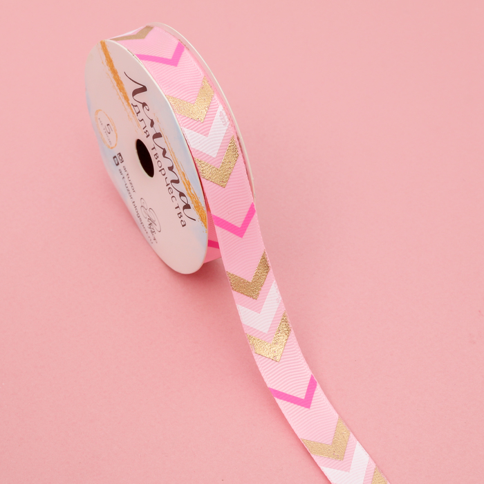 Лента декоративная репсовая Follow your dream, 1,5 см х 5 м