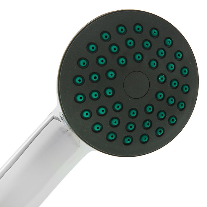 Душевая лейка LD-01-006, с серо-зеленой вставкой, 1 режим, пластик, цвет хром