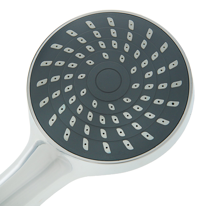 Лейка для душа LD-01-013, с темно-серыми вставками, 1 режим, пластик, цвет хром