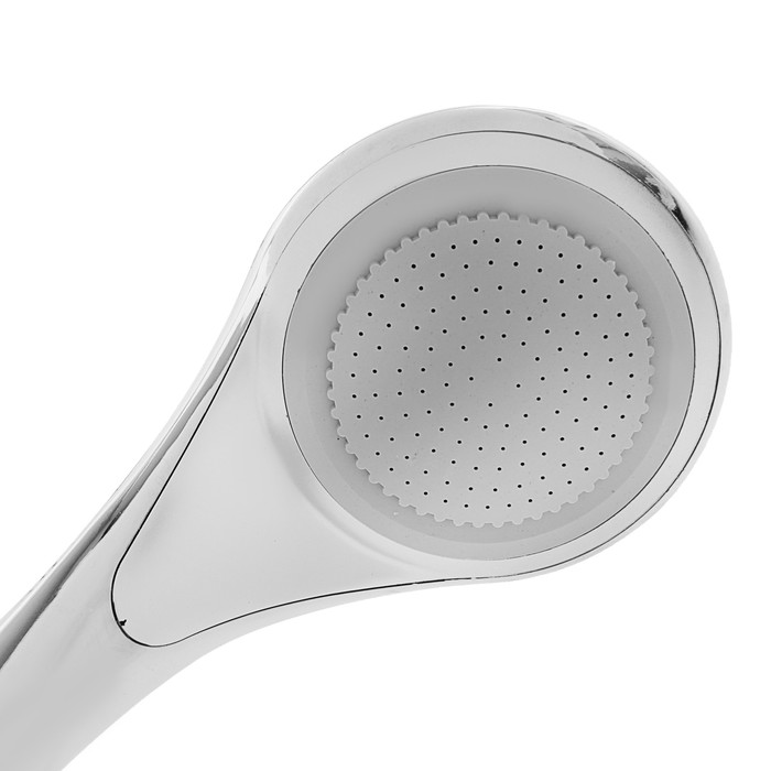 Лейка для душа LD-01-011, с светло-серыми вставками, 1 режим, пластик, цвет хром