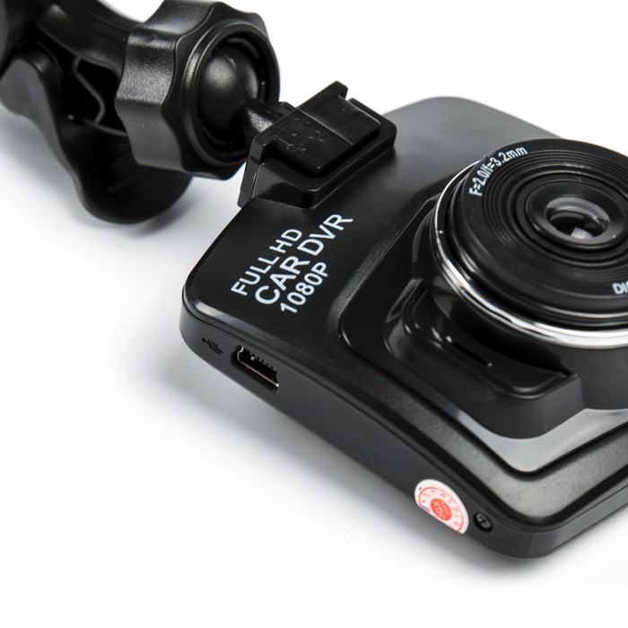 Видеорегистратор автомобильный, разрешение HD 1080P, TFT 2.4, угол обзора 170°, черный