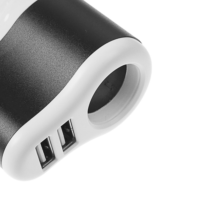 Автомобильное зарядное устройство Luazon LCC-28, 2А, 2 USB, прикуриватель, микс