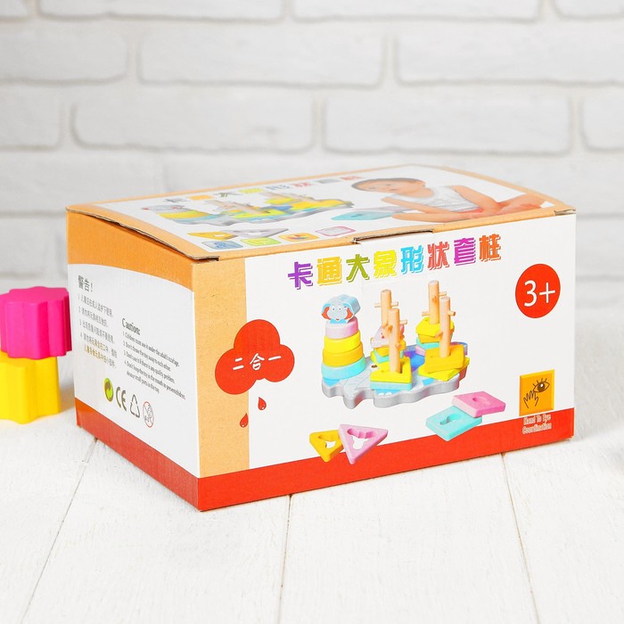 Пирамидка логическая "Слоник"