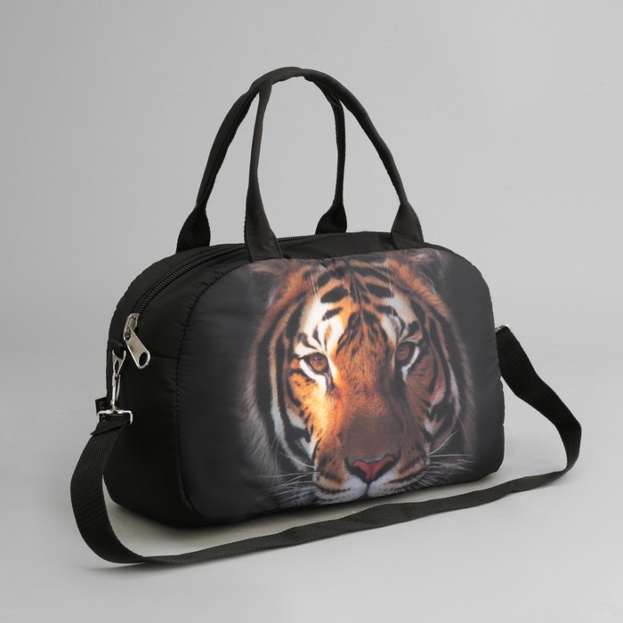 Сумка спортивная "Тигр", отдел на молнии, наружный карман