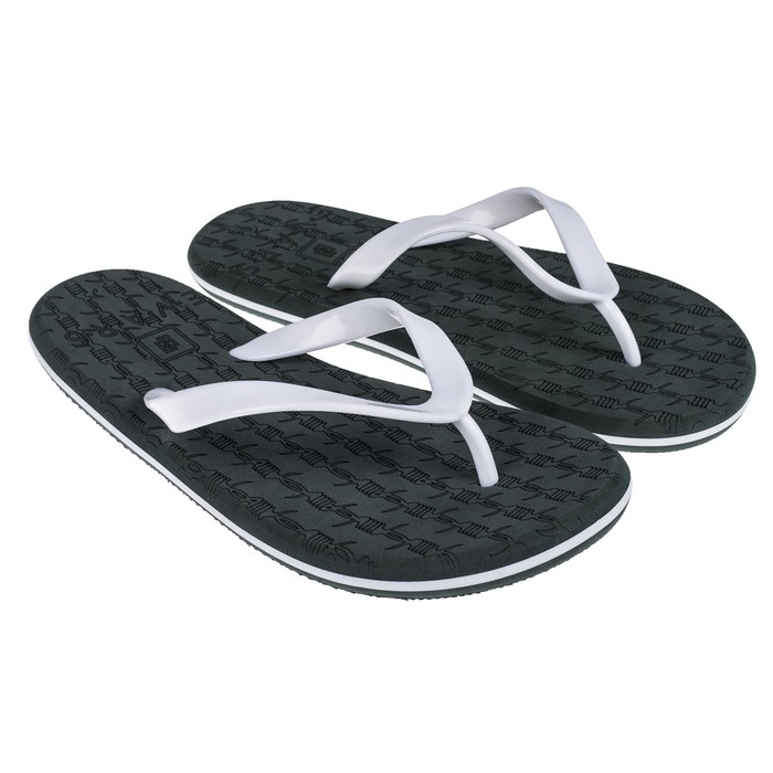 Сланцы мужские WIRE арт. СМКП/СЗБ, цвет серо-зеленый/белый, размер 44