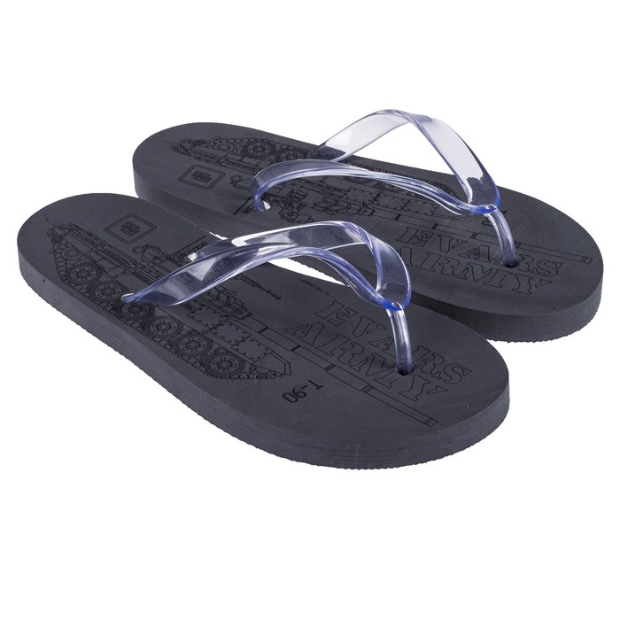 Сланцы мужские EVARS ARMY , Т-90 арт. СМАТ90/СПР, цвет серый-прозрачный, размер 43