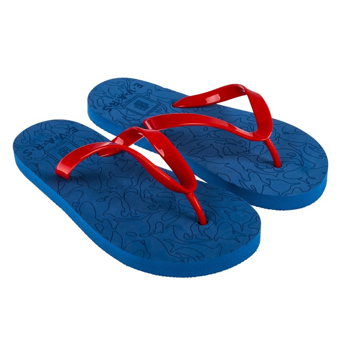 Сланцы мужские MARINE Sharks арт. СММАкулы/СК, цвет синий/красный, размер 41