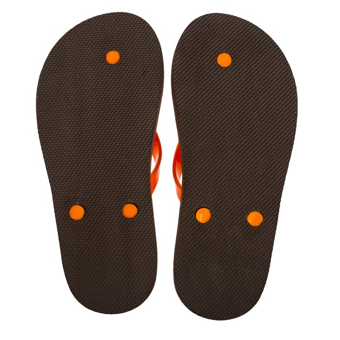 Сланцы мужские EVARS ANIMAL арт. СМАнимал/КО, цвет коричневый/оранжевый, размер 45