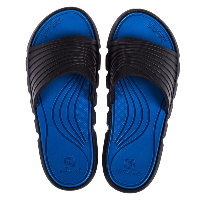 Сланцы арт. EVAlution-W/2-BDB, цвет чёрный/синий, размер 36