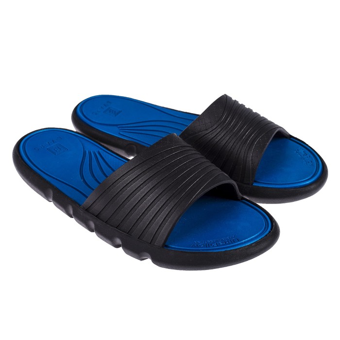 Сланцы арт. EVAlution-W/2-BDB, цвет чёрный/синий, размер 37