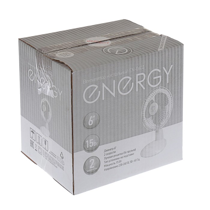Вентилятор Energy EN-0603, настольный, 15 Вт, 2 скорости