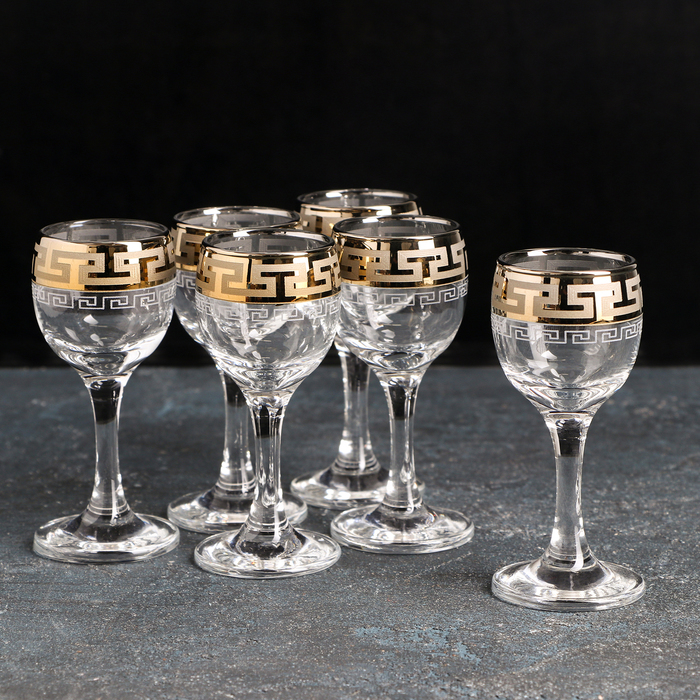 Набор рюмок "Греческий узор" 60 мл, 6 шт