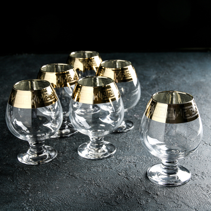 Набор бокалов для бренди 400 мл "Версаче Голд", 6 шт