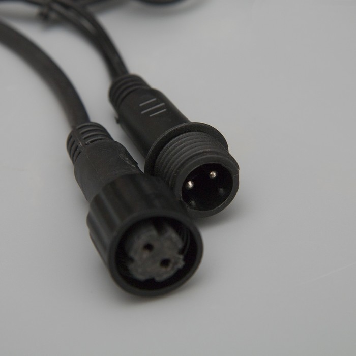 БАХРОМА уличная, УМС, Ш:4 м, В:0,6 м, Н.Т."Каучук" 2W LED-180-220V, шнур питания ЗЕЛЕНЫЙ