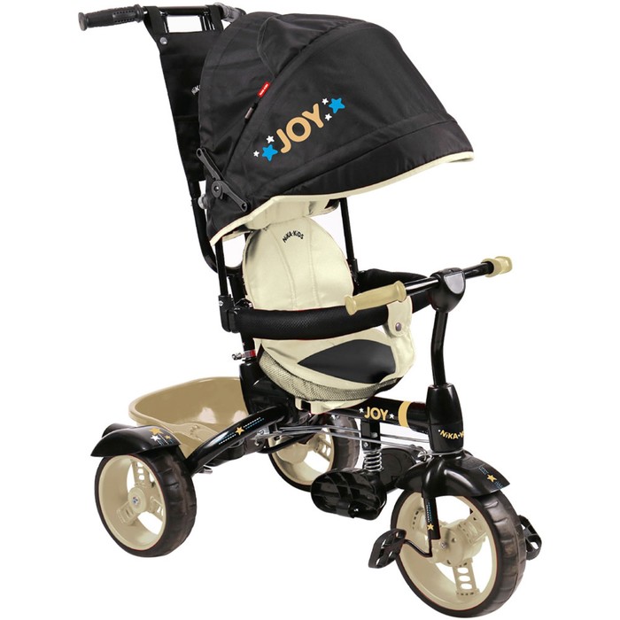 Велосипед трехколесный Nika ВД4, колеса EVA 10"/8", цвет черный/бежевый