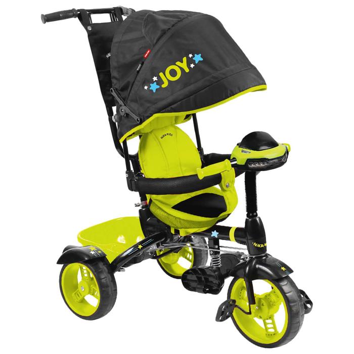 Велосипед трехколесный Nika ВД4М, колеса EVA 10"/8", цвет черный/лимонный