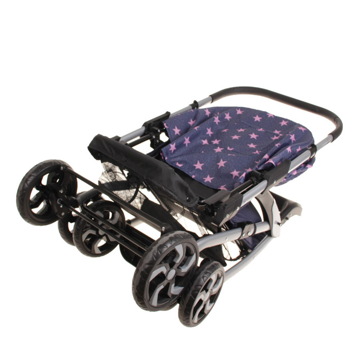 Коляска прогулочная с перекидной ручкой, цвет розовые звёзды УЦЕНКА