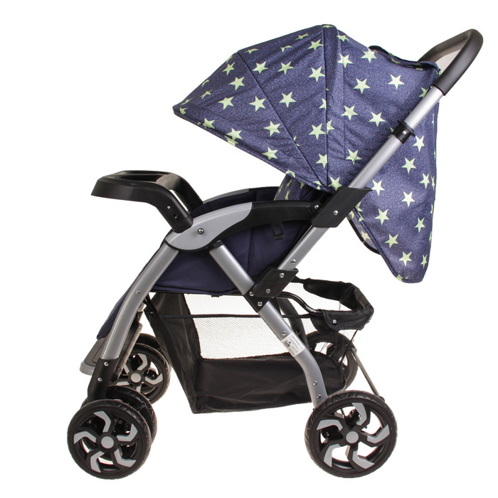 Коляска прогулочная с перекидной ручкой, цвет жёлтые звёзды УЦЕНКА