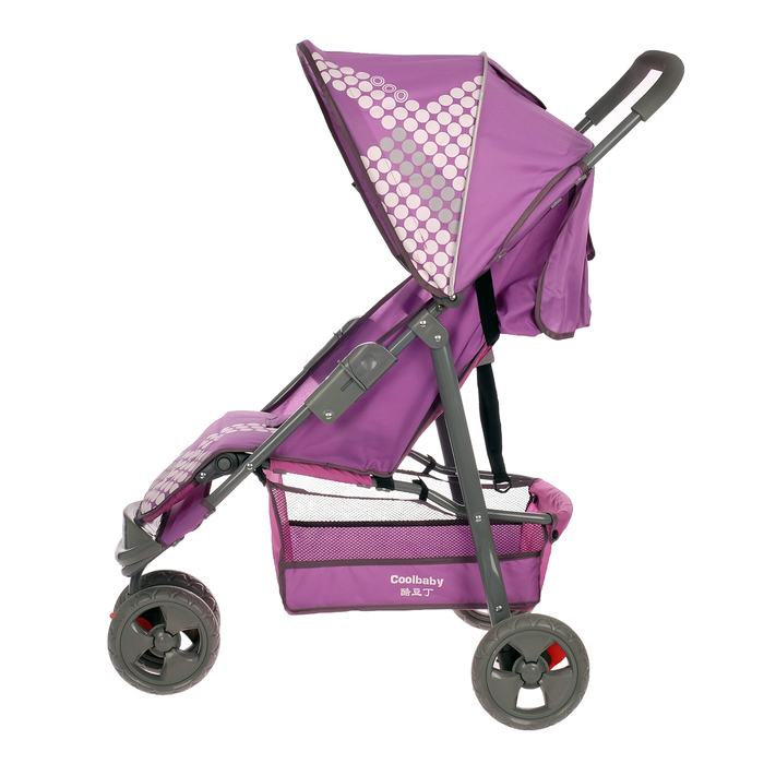 Коляска прогулочная трёхколёсная, цвет сиреневый УЦЕНКА