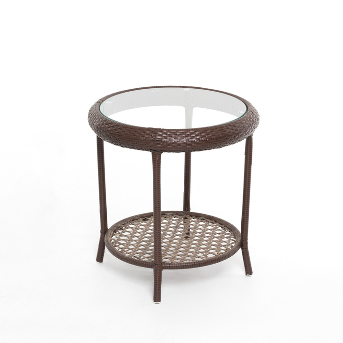 Стол BROWN, 55 х 55 х 59 см, искусственный ротанг, коричневый, GG-04-05