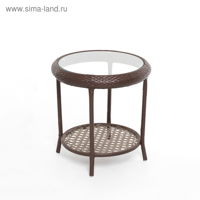 Стол BROWN, 55 × 55 × 59 см, искусственный ротанг, коричневый, GG-04-05