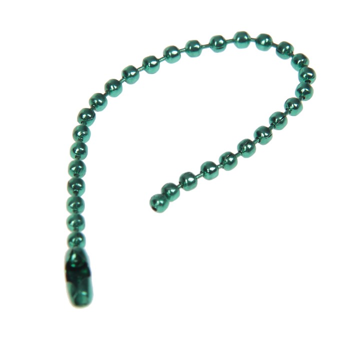 Цепочка с шариковыми звеньями 10,5 см + замок набор 20 шт сине-зелёный